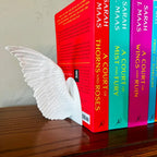 Angel Wings Bookends – 3D Printed Book Holder, Fantasy & Gothic Bookshelf Decor, Fae-Inspired Gift for Book Lovers