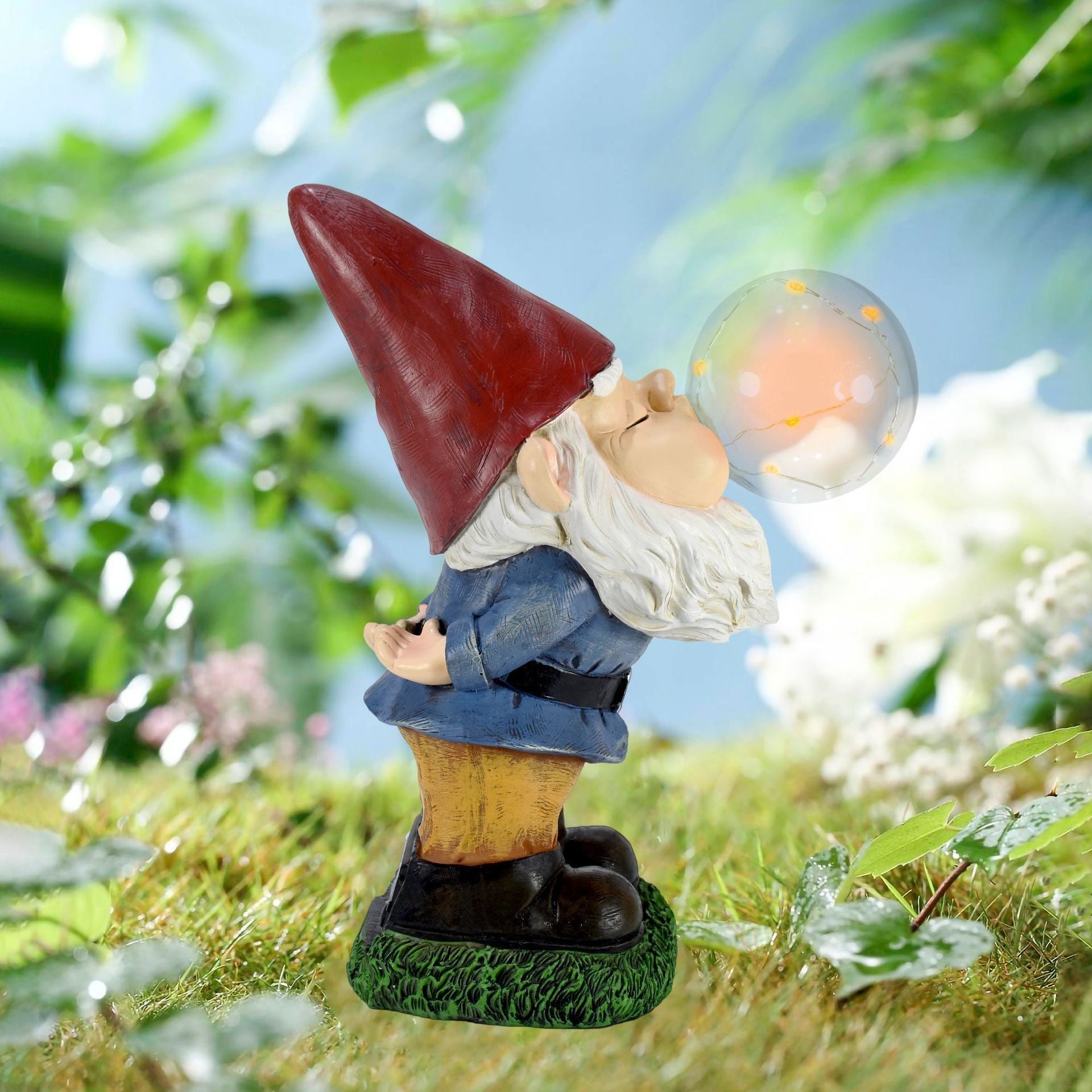 Solar Garden Light - Elf Blowing Bubbles
