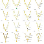 Neat Retro Dual Layer Chain Necklace, Simple Quiet Luxury Gold Coated Stainless Steel Matching Jewellery