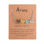 Aries Zodiac Irregular Crystal Chip Necklace,Stainless Steel Natural Stone Pendant,Fashion Constellation Jewellery for Christmas Halloween Party Favor & Gift