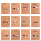 Scorpio Zodiac Irregular Natural Crystal Necklace,Stainless Steel Chip Stone Pendant,Constellation Jewellery for Christmas Halloween Costume & Gift Giving