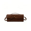 Woven Women Bag French Stick Bag Evening Organ Bag, Fashion Clutch Shoulder Crossbody Bag, Christmas Dating Gift, Coffee
