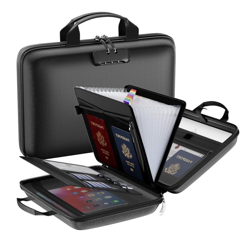 EVA Fireproof Transparent Expanding File Folder Portable A4 Document Organizer, Halloween Home Office Supply, 38x28x9 Main image