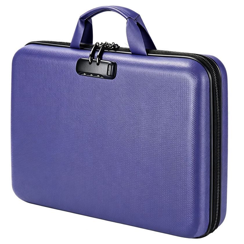 EVA Blue Fireproof Color Expanding File Folder A4 Portable Handheld Document Bag, Halloween Document Storage Supply, 38x28x9 Main image