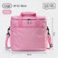 Thick Aluminum Foil Thermal Lunch Tote Bag, Water‑Resistant Handheld Meal Container Pouch, Spacious Large Capacity For Outdoor Camping Use, Halloween Office Accessory, Pink Large