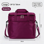 Portable Waterproof Insulated Meal Carry Bag, Large Size Keep Food Warm For Commuter & Picnic Trip, Holiday Outdoor Meal Prep Accessory, Purple Large