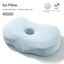 Breathable Tencel Cover Single Hole Memory Pillow, Neck Support No Compression On Ears, Comfort Sleeping Cushion For All Ages, Halloween Household Bedding Supply, Tencel Blue