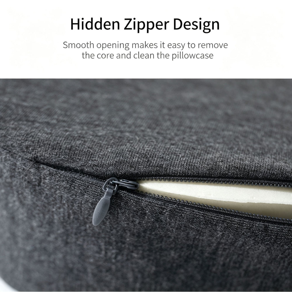 Breathable Tencel Cover Single Hole Memory Pillow, Neck Support No Compression On Ears, Comfort Sleeping Cushion For All Ages, Halloween Household Bedding Supply, Tencel Blue