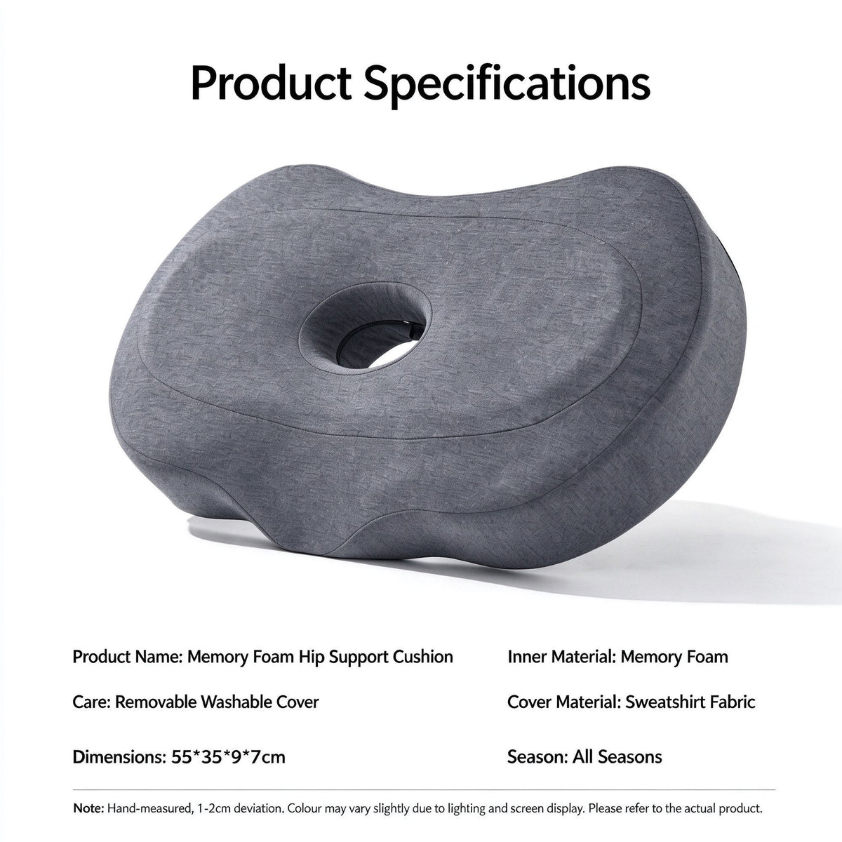 Breathable Tencel Cover Single Hole Memory Pillow, Neck Support No Compression On Ears, Comfort Sleeping Cushion For All Ages, Halloween Household Bedding Supply, Tencel Blue