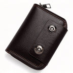 Slim Stylish Men Accordion ID Card Wallet, Secure Double Magnetic Buckle For Business Commute, Holiday Gentleman Practical Present, K94‑51 Dark Coffee