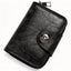 Men Business Accordion Card Holder Retro Single Magnetic Snap, Compact Multi‑Compartment For Business Card ID & Coin Storage, Christmas Corporate Gift, K94‑53 Black