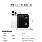 Minimalist Retro Men Card & Coin Organizer, Single Magnetic Buckle Accordion‑Slot Business Card Case, Halloween Office Daily Supply, K94‑53 Light Coffee