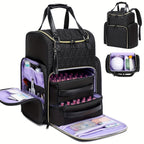 Nail Art Tool Storage Backpack: Removable Compartments, High-Capacity Categorized Storage, Multiple Carrying Methods, Ideal for Home, Travel & Mobile Services