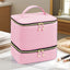 PINK Double‑layer woven storage, scientifically organized with large capacity—Professional Nail Tool Carry‑on Bag, keeping tools perfectly ordered.