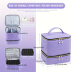 purple  Double‑layer woven storage, scientifically organized with large capacity—Professional Nail Tool Carry‑on Bag, keeping tools perfectly ordered.