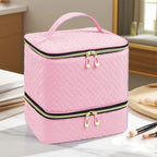 purple  Double‑layer woven storage, scientifically organized with large capacity—Professional Nail Tool Carry‑on Bag, keeping tools perfectly ordered.