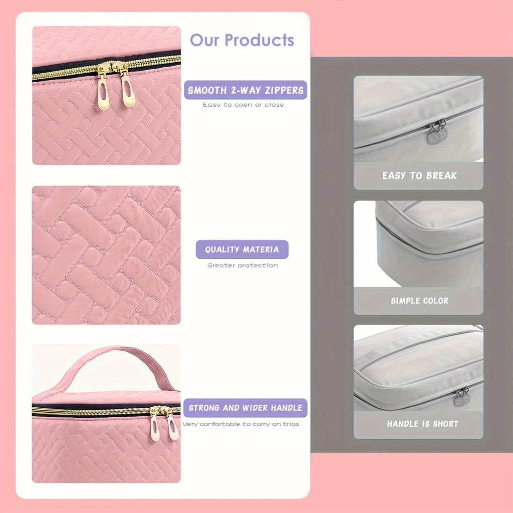 purple  Double‑layer woven storage, scientifically organized with large capacity—Professional Nail Tool Carry‑on Bag, keeping tools perfectly ordered.