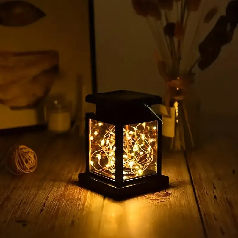 Solar Copper Wire Light: Auto Light Control, No Electricity Bill, 30 LEDs Illuminate Your Garden Night Sky./Warm light 30 beads Main image