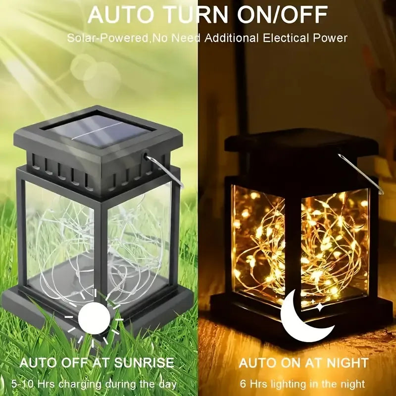 Solar Copper Wire Light: Auto Light Control, No Electricity Bill, 30 LEDs Illuminate Your Garden Night Sky./Warm light 30 beads