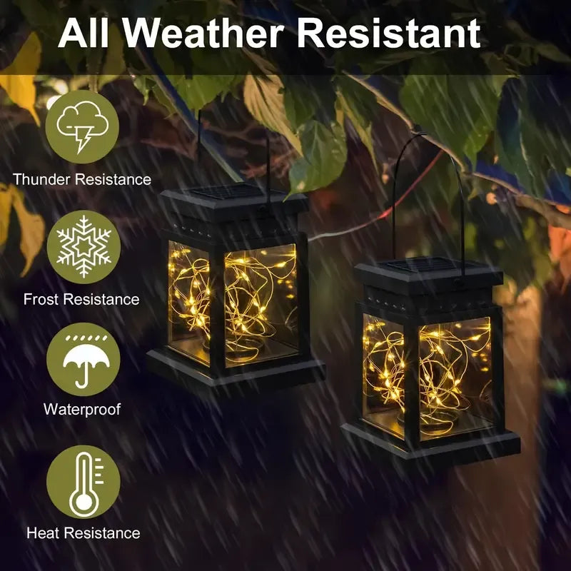 Solar Copper Wire Light: Auto Light Control, No Electricity Bill, 30 LEDs Illuminate Your Garden Night Sky./Warm light 30 beads