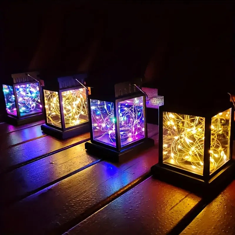 Solar Copper Wire Light: Auto Light Control, No Electricity Bill, 30 LEDs Illuminate Your Garden Night Sky./Warm light 30 beads