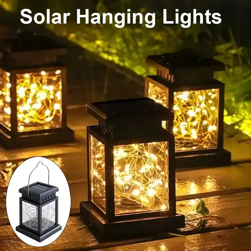 Solar Copper Wire Light: Auto Light Control, No Electricity Bill, 30 LEDs Illuminate Your Garden Night Sky./Warm light 30 beads
