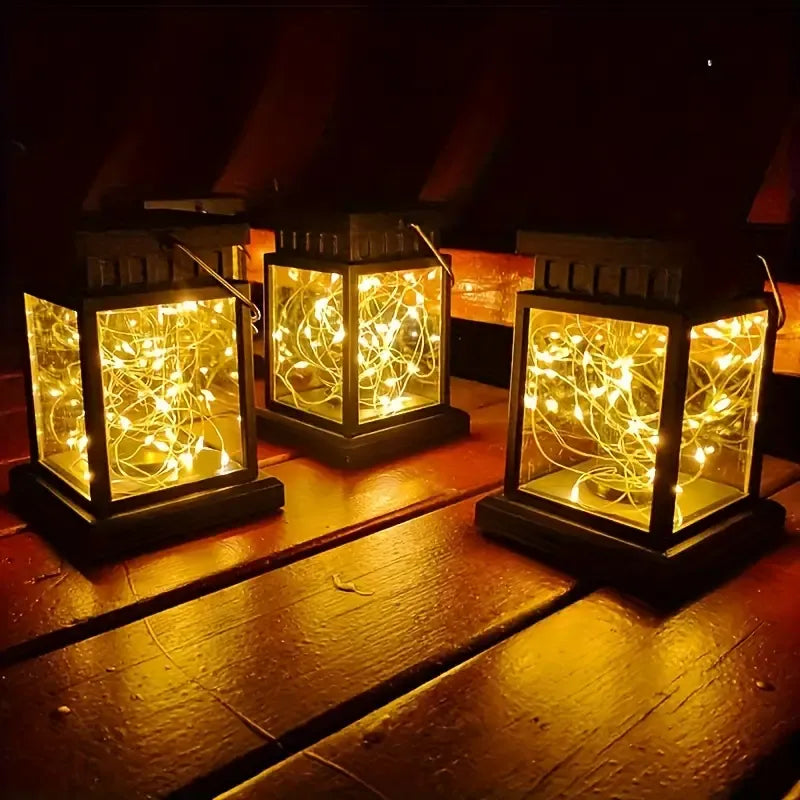 Solar Copper Wire Light: Auto Light Control, No Electricity Bill, 30 LEDs Illuminate Your Garden Night Sky./Warm light 30 beads