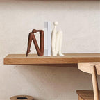 Decorative Bookends for Heavy Books, Statue Bookends for Shelves & Office Desks Brown