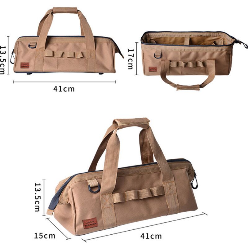 Camping Tool Bag Large Capacity Wide Mouth Storage Tool Bag Water Resistant Gear Bag, Camouflage
