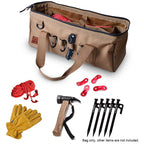 Camping Tool Bag Large Capacity Wide Mouth Storage Tool Bag Water Resistant Gear Bag, Camouflage