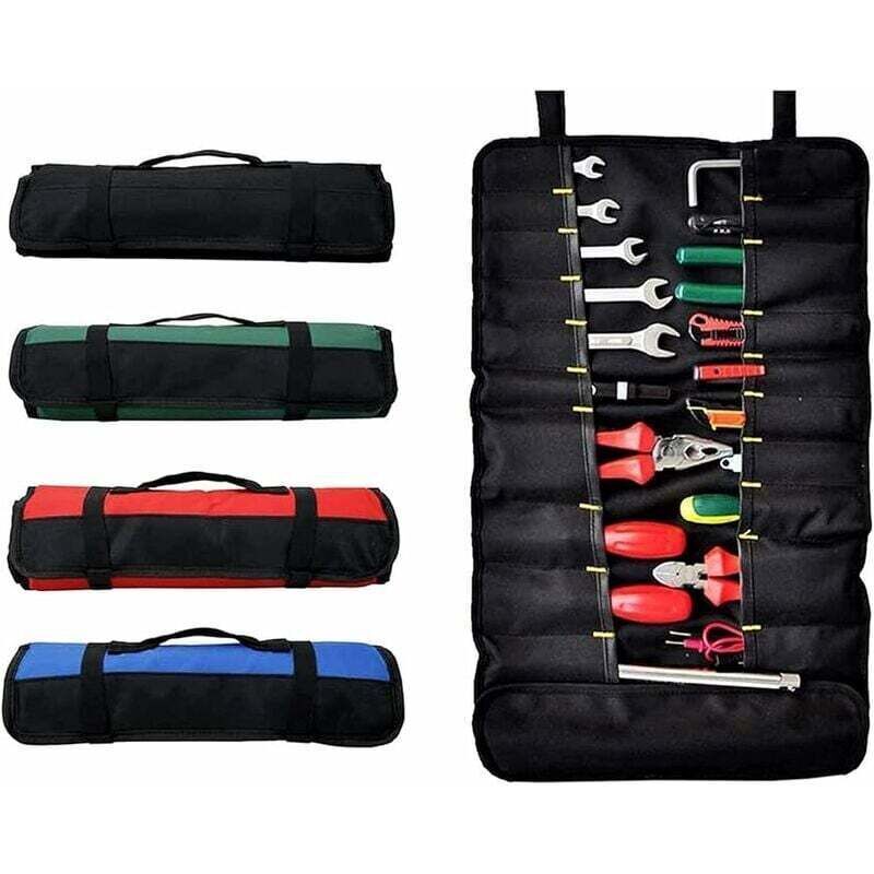 Roll-up Tool Bag with 38 Pockets, Tool Storage Bag, Screwdriver Bag, Ideal for Outdoor Use, Blue Main image