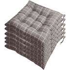 6 Pcs Chair Cushions, Decorative Cushion, Chair Cushion, Garden Cushions, 12 Stitched Details, Different Patterns, Polyester, a, 40 x 40 cm