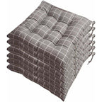 6 Pcs Chair Cushions, Decorative Cushion, Chair Cushion, Garden Cushions, 12 Stitched Details, Different Patterns, Polyester, a, 40 x 40 cm