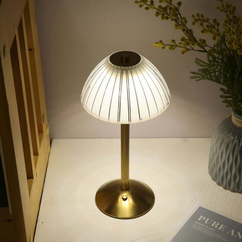 USB Rechargeable Table Lamp, LED Bedside Lamp, Reading Lamp, with Touch Control for Adjustable Brightness, 3 Light Colors Main image