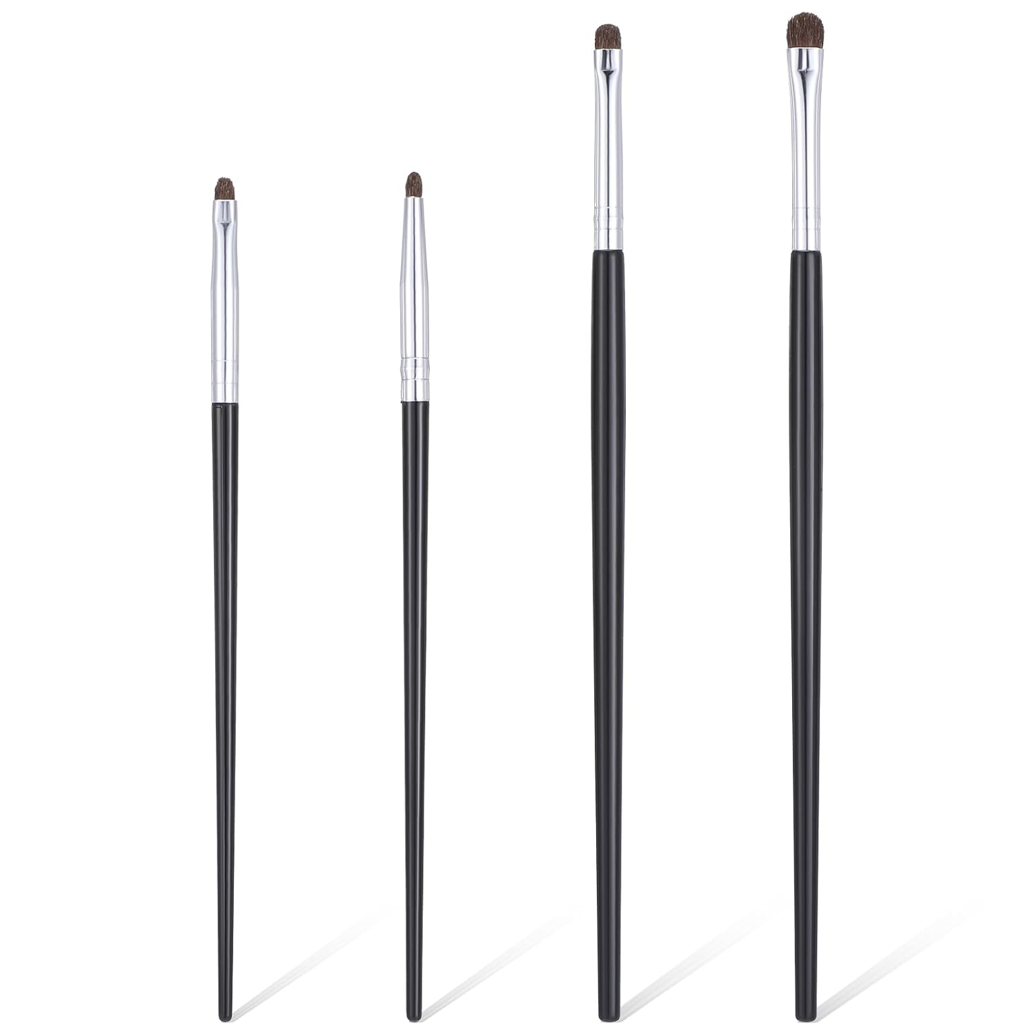 4 Pcs Eye Makeup Brushes Mini Smudge Brush for Eyeliner Concealer Brush Eyeshadow Eyeliner Brushes for Gel Cream Liquid Concealer Highlighting Eye Liner Main image