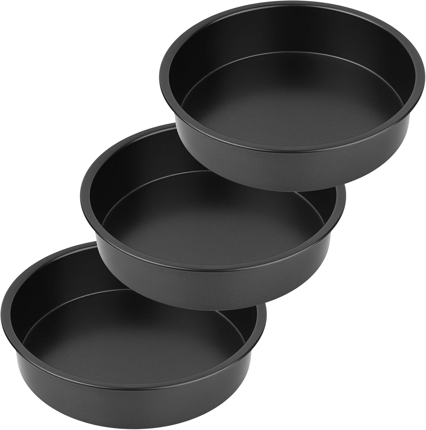 8” Round Cake Pans - 3PCS Nonstick Round Baking Cake Pan, Mold,Dish, Flan, Tin, Carbon Steel Baking Set, Essential Bakeware Hauptbild