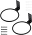 2 Pack Flower Pot Holder Plant Holder Ring Wall Flower Pot Holder Ring for Wall Mount, Metal Planter Hooks for Plant Pots Indoor Outdoor, Black (4.3 Inch)