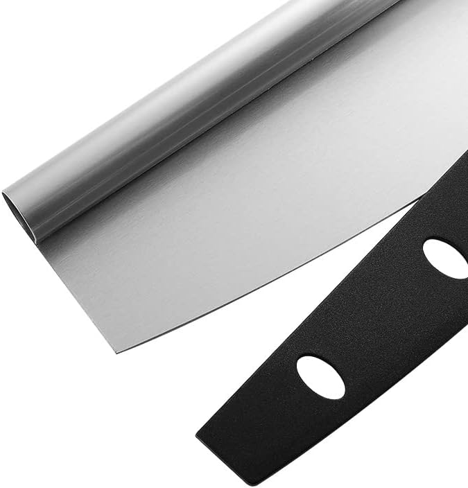 14-inch Stainless Steel Sharp-edge Pizza Rocker w/ blade cover