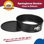 9 Inch Non-stick Cheesecake Pan Springform Pan with Removable Bottom/Leakproof - Black