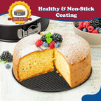 9 Inch Non-stick Cheesecake Pan Springform Pan with Removable Bottom/Leakproof - Black