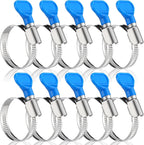 10 Pcs 1-1/2 Inch Pool Backwash Hose Clamp Adjustable Worm Gear Stainless Steel Hose Clamp Metal Pipe Tool for PVC Tubing Plumbing Dust Collection Automotive Mechanical Application