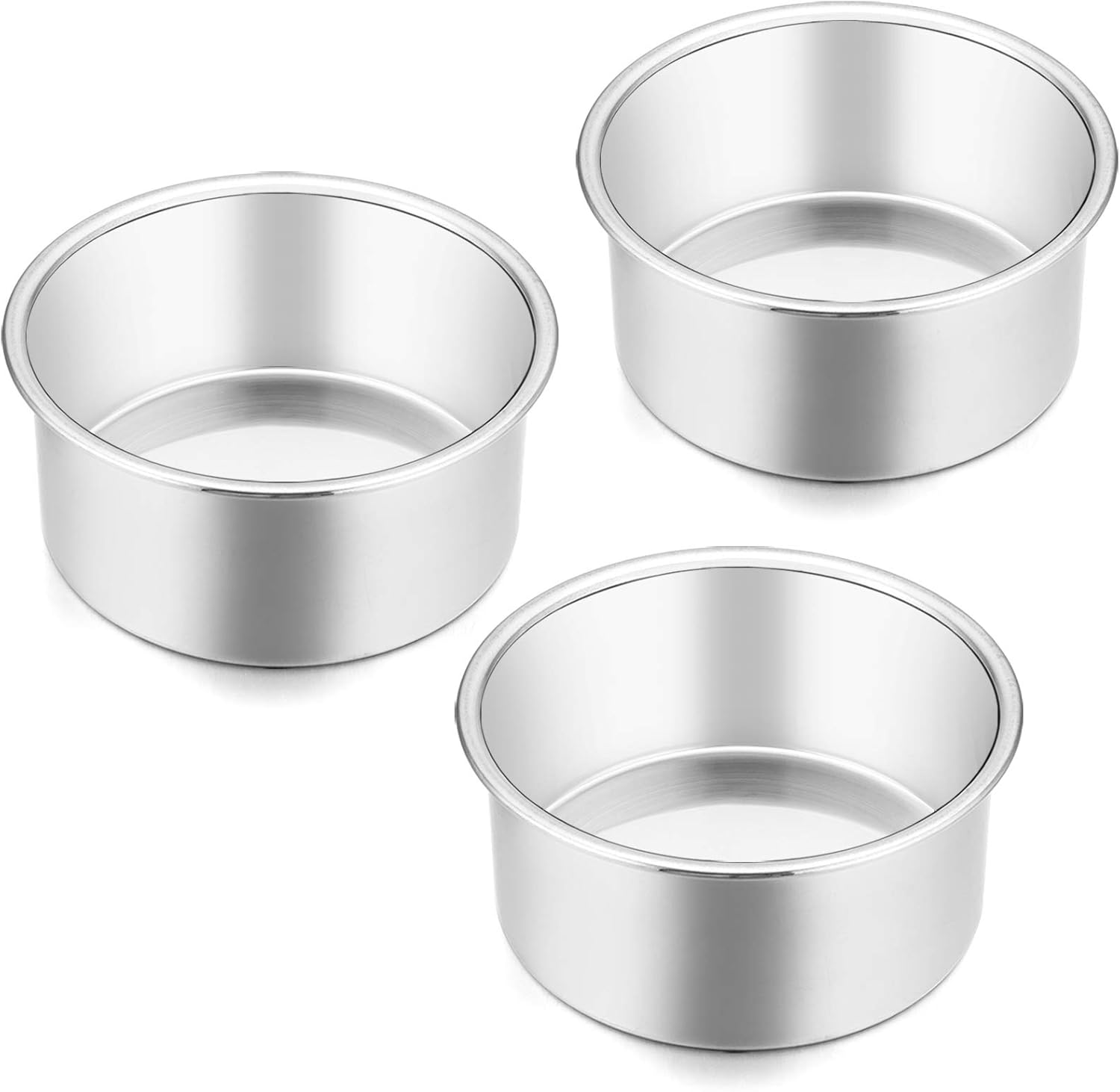 4 Inch Small Cake Pan Set of 3, Stainless Steel Mini Round Smash Cake Baking Pans Hauptbild