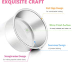 4 Inch Small Cake Pan Set of 3, Stainless Steel Mini Round Smash Cake Baking Pans, Non-Toxic & Healthy, Mirror Finish & Dishwasher Safe