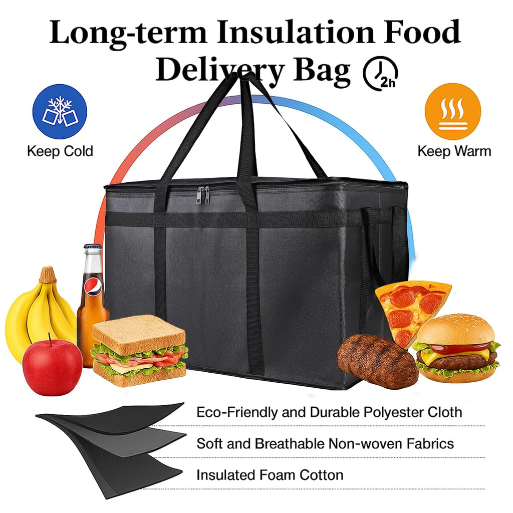 Insulated Extra-large Food Delivery Bags (set of 3)