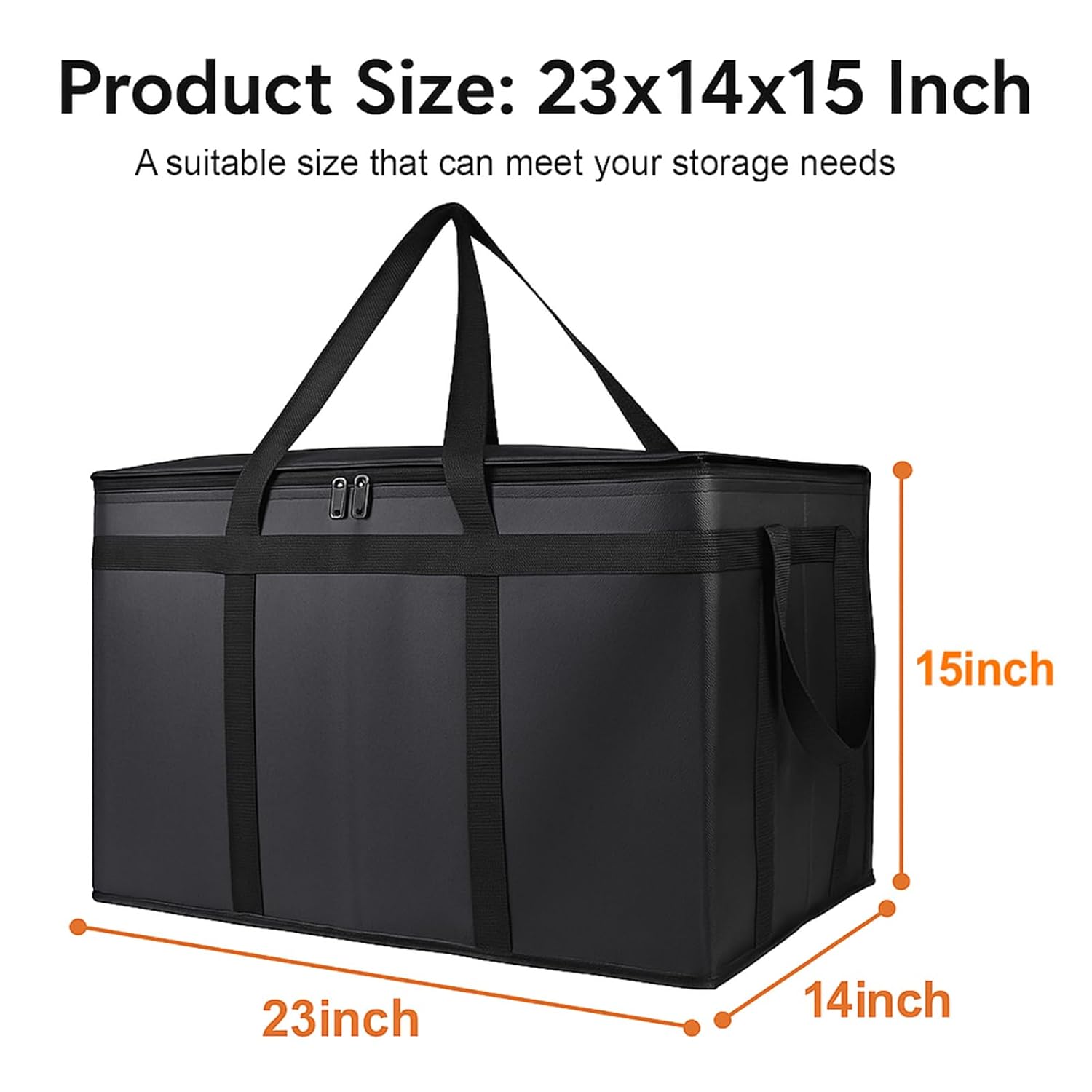 Insulated Extra-large Food Delivery Bags (set of 3)