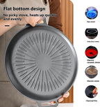 Grill Pan, 12.6" Maifan Non-Stick BBQ Indoor & Outdoor Grill Pan for Searing, Grilling, and Cooking Meats & Vegetables, Even Heating (12.6 Inch)