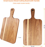 Acacia Wood Cutting Board with Handle (14" x 7")