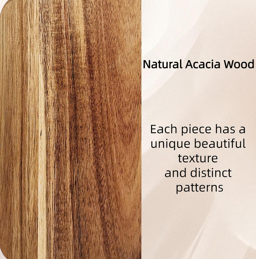 Acacia Wood Cutting Board with Handle (14" x 7")