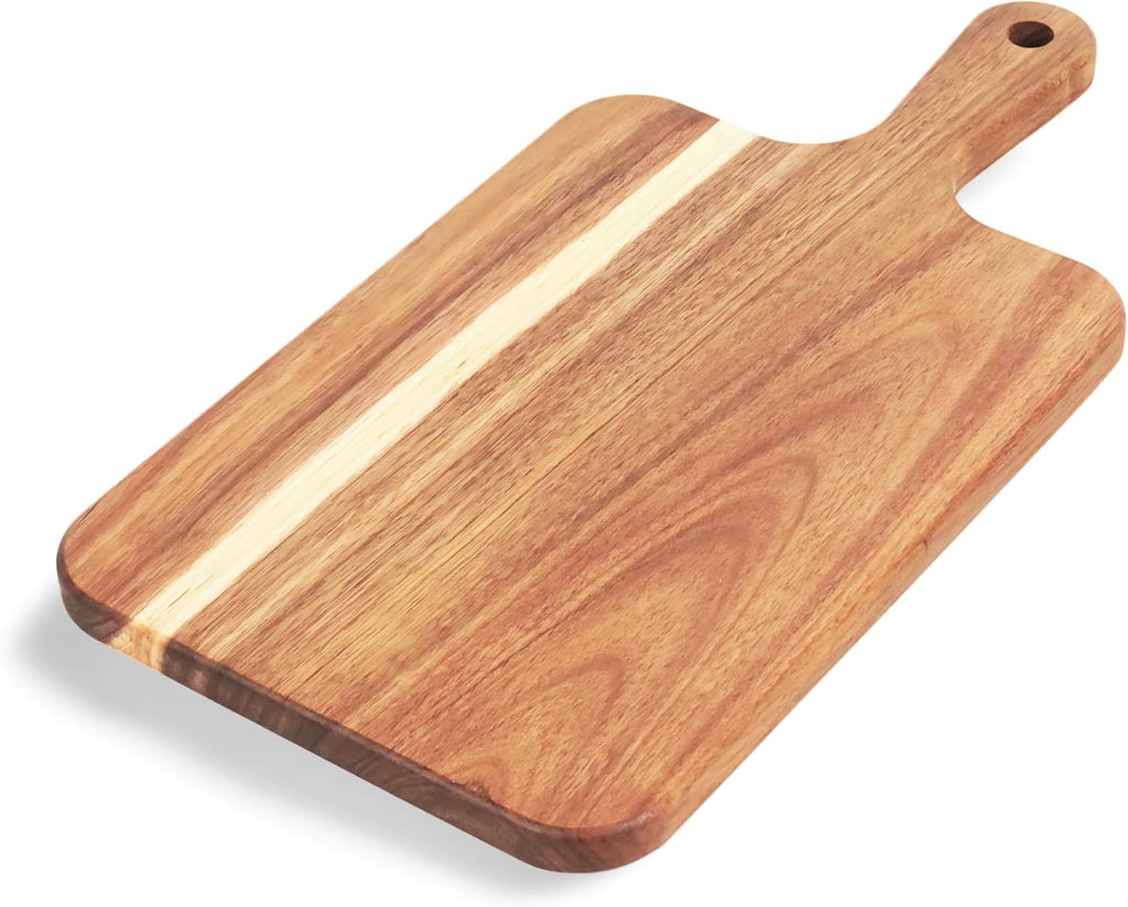 Acacia Wood Cutting Board with Handle (14" x 7")
