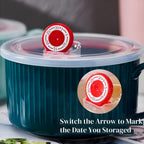 2 Packs Ceramic Soup Bowls with Handles, 32 OZ Microwave Safe Mug Vented Lid, Leak-proof French Onion Bowls, Large Crocks for Ramen, Noodle, Cereal